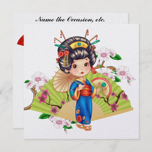 Hübsche EINLADUNG japanischer Mädchen (Vorne/Hinten)