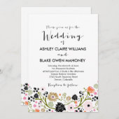 Hübsche Einladung von Bouquet-Flora (Vorne/Hinten)