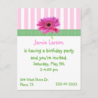 Hübsche Einladung von Gerber Daisy Girl zum Geburt