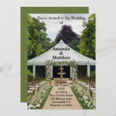 Hübsche Einladung zu einer Hochzeit im Freien (Vorne/Hinten)