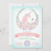 Hübsche Einladung zur Geburtstagsparty (Vorderseite)