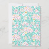 Hübsche Einladung zur Geburtstagsparty (Rückseite)