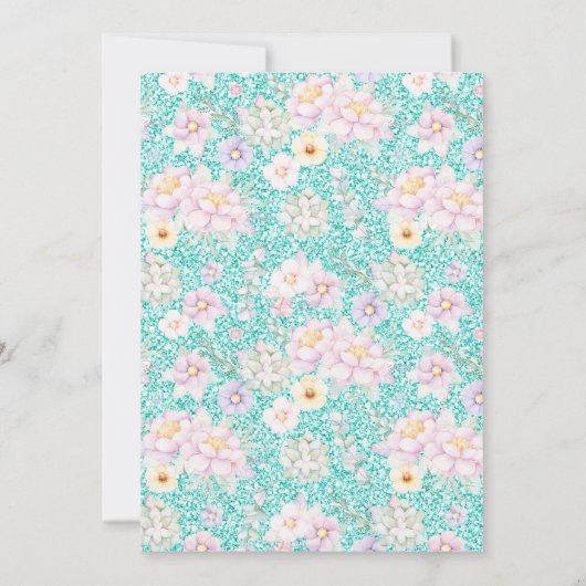 Hübsche Einladung zur Geburtstagsparty (Rückseite)