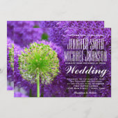 Hübsche Einladungen für Hochzeiten Lila und grüner (Vorne/Hinten)