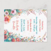 Hübsche Einladungen von Mermaid Girl's Baby Shower (Rückseite)