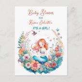 Hübsche Einladungen von Mermaid Girl's Baby Shower (Vorderseite)