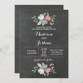 Hübsche Einladungen zu Hochzeiten mit Blumenmuster (Vorne/Hinten)