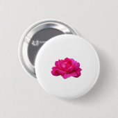 hübsche einzelne rosa Rosenblüte Button (Vorne & Hinten)