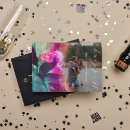 Hübsche Einzigartige Foto-Hochzeit in Rosa Rosa Einladung