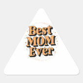 Hübsche einzigartige Typografie Beste Mama je Dreieckiger Aufkleber (Vorderseite)