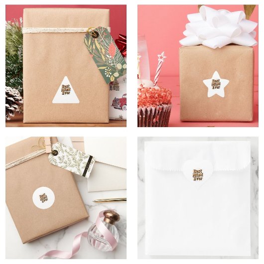 Hübsche einzigartige Typografie Beste Mama je Dreieckiger Aufkleber