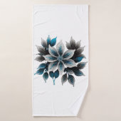 hübsche Eisblumen und Blätter Badehandtuch (Badehandtuch)