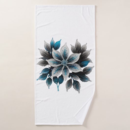 hübsche Eisblumen und Blätter Badehandtuch (Badehandtuch)