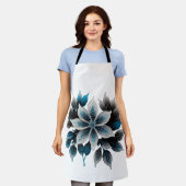 hübsche Eisblumen und Blätter Schürze (Getragen)