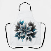 hübsche Eisblumen und Blätter Schürze (Vorderseite)