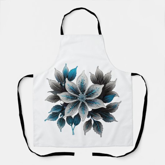 hübsche Eisblumen und Blätter Schürze (Vorderseite)
