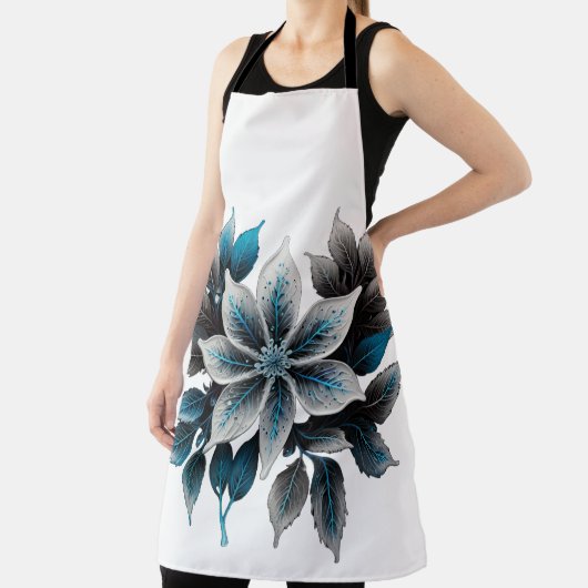 hübsche Eisblumen und Blätter Schürze (InSitu)