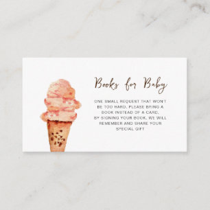 Hübsche Eiscreme-Baby-Shower-Buch-Anfrage Begleitkarte