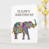 Hübsche ElefantenGeburtstagskarte Karte (Gelbe Blume)