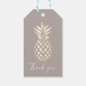 Hübsche, elegante Ananas- und Graugold-Rose Geschenkanhänger (Rückseite)