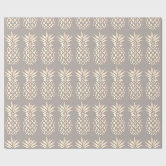 Hübsche, elegante Ananas- und Graugold-Rose Geschenkpapier (Flach)