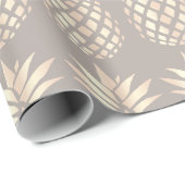 Hübsche, elegante Ananas- und Graugold-Rose Geschenkpapier (Rolleneckpunkt)