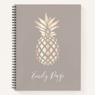 Hübsche, elegante Ananas- und Graugold-Rose Notizblock