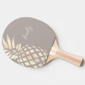 Hübsche, elegante Ananas- und Graugold-Rose Tischtennis Schläger (Seitenansicht)