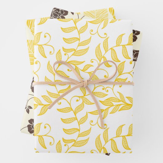 Hübsche, elegante Creme Geschenkpapier Set (Beispiel)