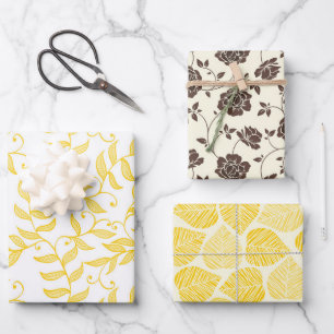 Hübsche, elegante Creme Geschenkpapier Set