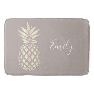 Hübsche elegante kupferne Rosengoldananas u. -GRAU Badematte