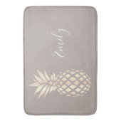 Hübsche elegante kupferne Rosengoldananas u. -GRAU Badematte (Vorderseite Vertikal)