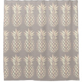 Hübsche elegante kupferne Rosengoldananas u. -GRAU Duschvorhang (Vorderseite)