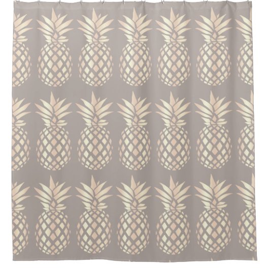 Hübsche elegante kupferne Rosengoldananas u. -GRAU Duschvorhang (Vorderseite)