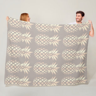 Hübsche elegante kupferne Rosengoldananas u. -GRAU Fleecedecke