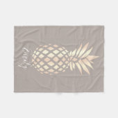 Hübsche elegante kupferne Rosengoldananas u. -GRAU Fleecedecke (Vorderseite (Horizontal))