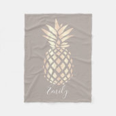 Hübsche elegante kupferne Rosengoldananas u. -GRAU Fleecedecke (Vorderseite)