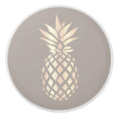 Hübsche elegante kupferne Rosengoldananas u. -GRAU Keramikknauf (Vorderseite)