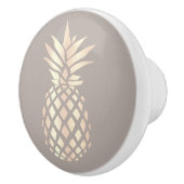 Hübsche elegante kupferne Rosengoldananas u. -GRAU Keramikknauf (Rechts)