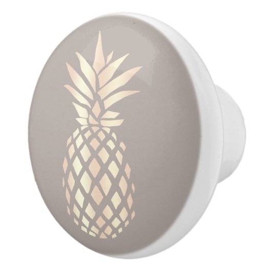 Hübsche elegante kupferne Rosengoldananas u. -GRAU Keramikknauf (Rechts)