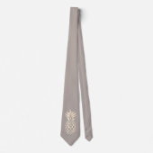 Hübsche elegante kupferne Rosengoldananas u. -GRAU Krawatte (Vorderseite)