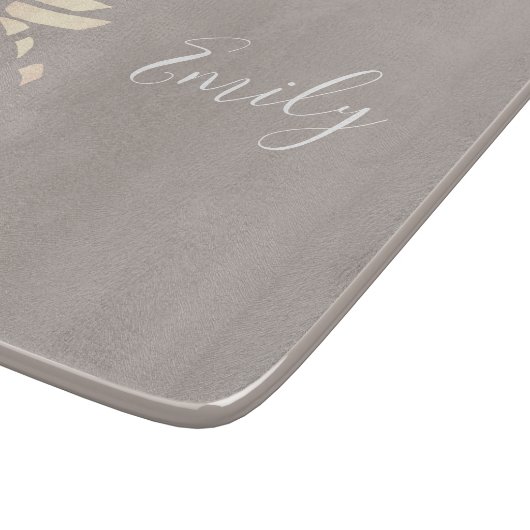 Hübsche elegante kupferne Rosengoldananas u. -GRAU Schneidebrett (Ecke)