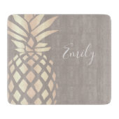 Hübsche elegante kupferne Rosengoldananas u. -GRAU Schneidebrett (Vorderseite)