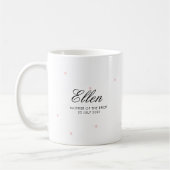 Hübsche Elegante Mutter der Bride Blush Pink Tasse (Links)