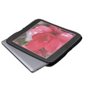 Hübsche, elegante rosa Kamelie-Blume Laptopschutzhülle (Vorne Knopf)