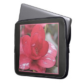 Hübsche, elegante rosa Kamelie-Blume Laptopschutzhülle (Vorderseite Links)