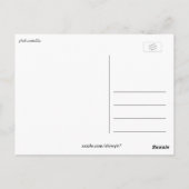 Hübsche, elegante rosa Kamelie-Blume Postkarte (Rückseite)