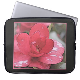 Hübsche, elegante rosa Kamelienblüte Laptopschutzhülle