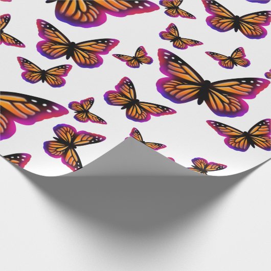 Hübsche, elegante Schmetterlinge Geschenkpapier (Ecke)