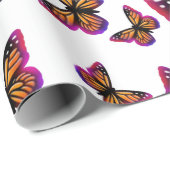 Hübsche, elegante Schmetterlinge Geschenkpapier (Rolleneckpunkt)